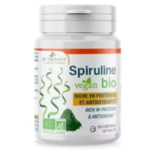 3 CHENES SPIRULINE VEGAN BIO 100 COMPRIMES