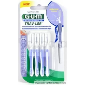 Gum Manche Avec Brossette Fine 0.6mm Boite De 4 Reference 1312