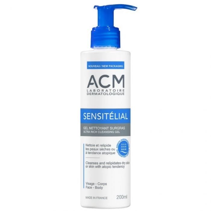Acm Sensitelial Gel Nettoyant Surgras 200ml