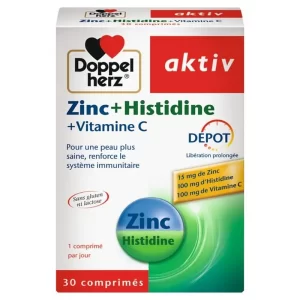 Doppel Herz Aktiv Zinc + Histidine + Vitamine C Boite De 30 Comprimes