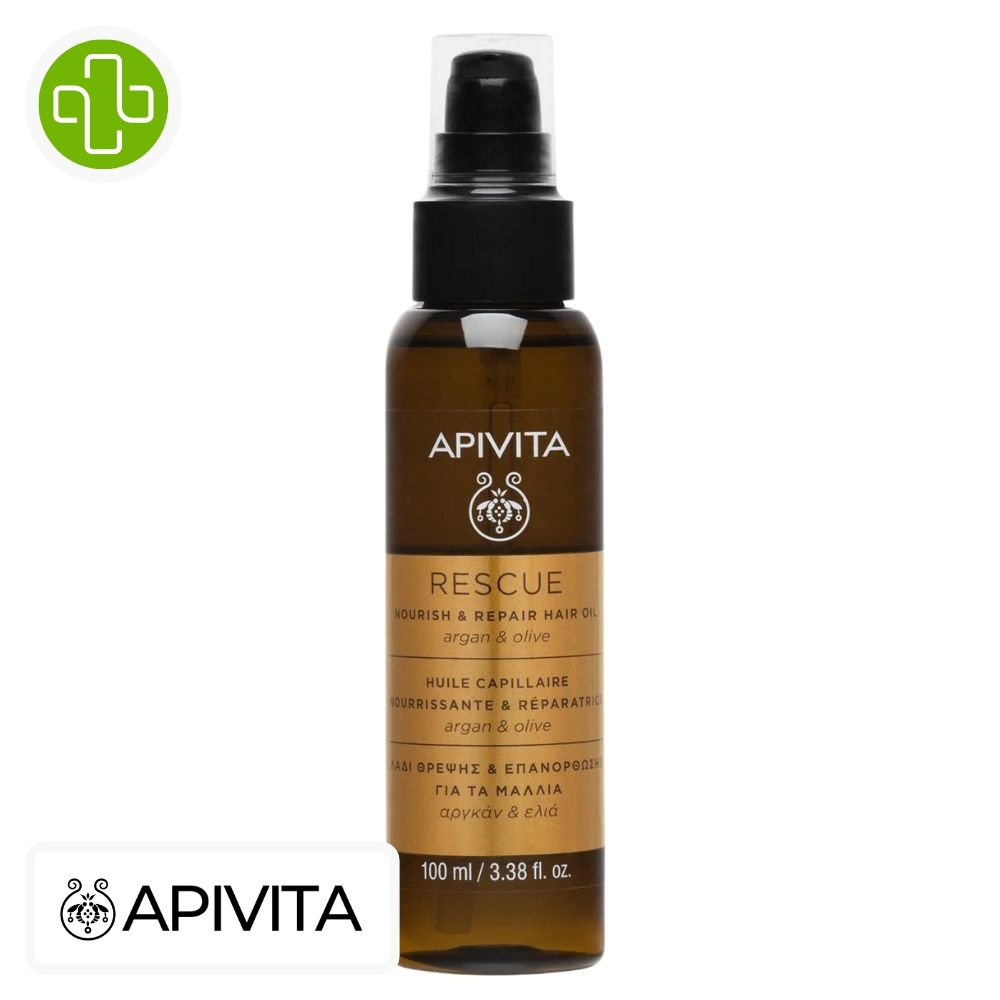 Apivita Rescue Nourish Repair Hair Oil Argan Olive 100ml
