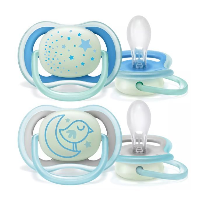 Avent Sucettes Ultra Air Night Boy 6-18mois Boite De 2 Reference Scf376/21