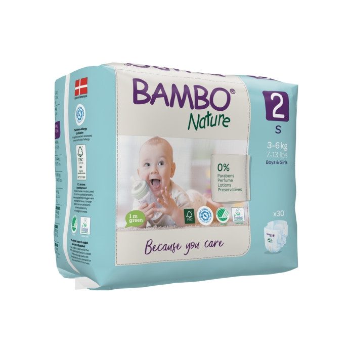 Bambo Nature Couche Bebe Taille 2 3kg-6kg Boite De 30