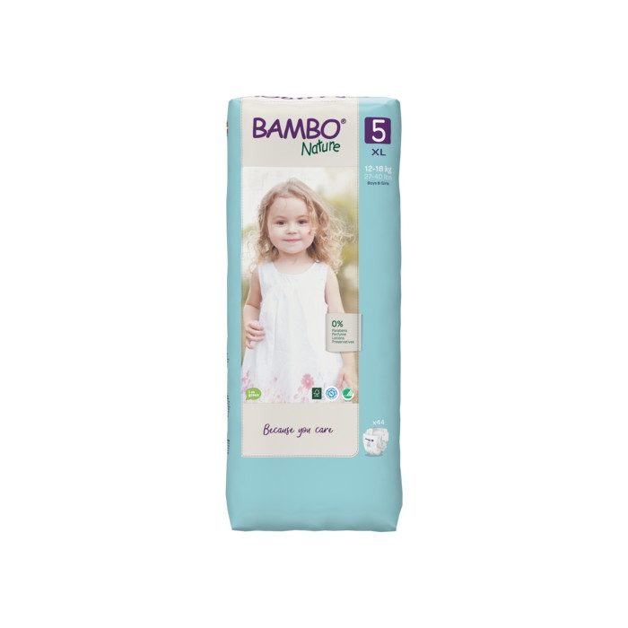 BAMBO NATURE COUCHES BEBE 5 XL 12-18KG 44 UNITES