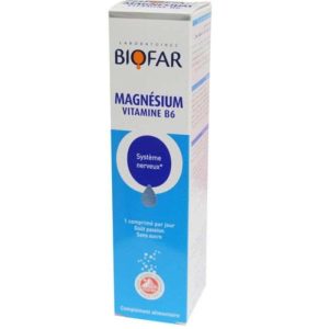 Biofar Magnesium Vitamin B6 Boite De 20 Comprimes Effervescents