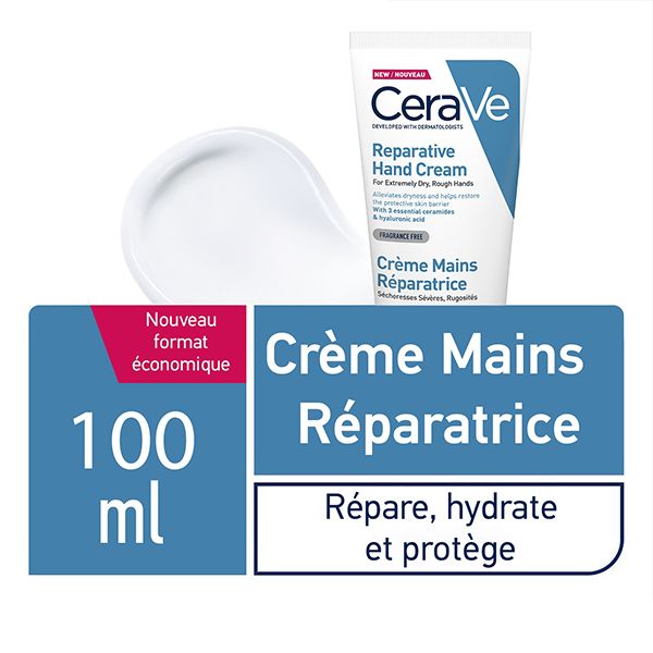 Cerave Creme Mains Reparatrice Mains Seches Et Abimes 100ml