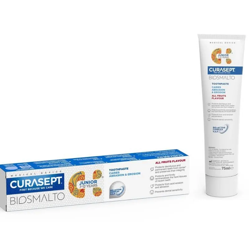 Curasept Biosmalto Dentifrice Junior 7-12ans 75ml