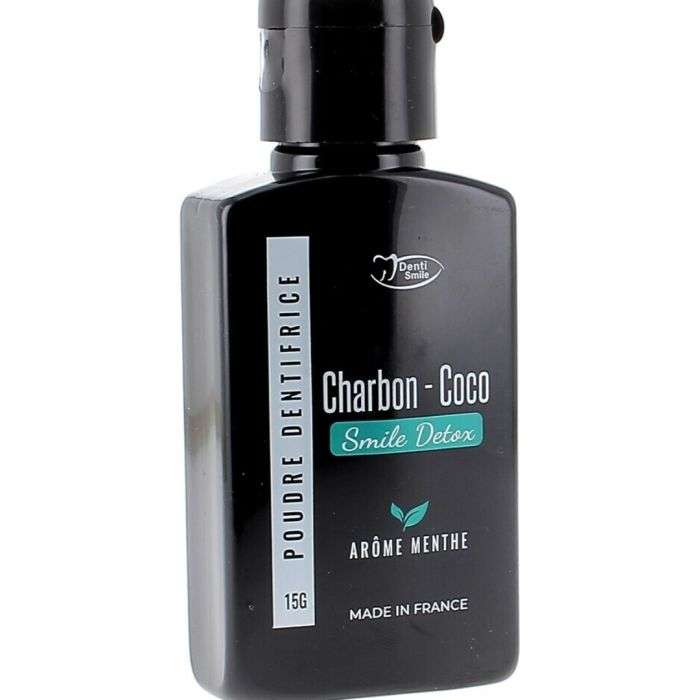 Denti Smile Charbon Coco Poudre Detox Arome Menthe 15g