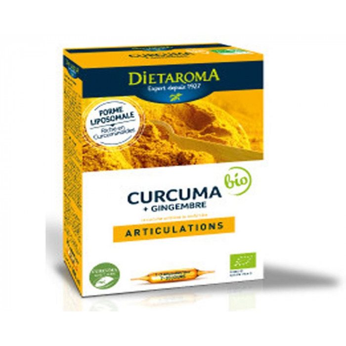 Dietaroma Curcuma Gingembre Ampoules Bio Boite De 20 Ampoules