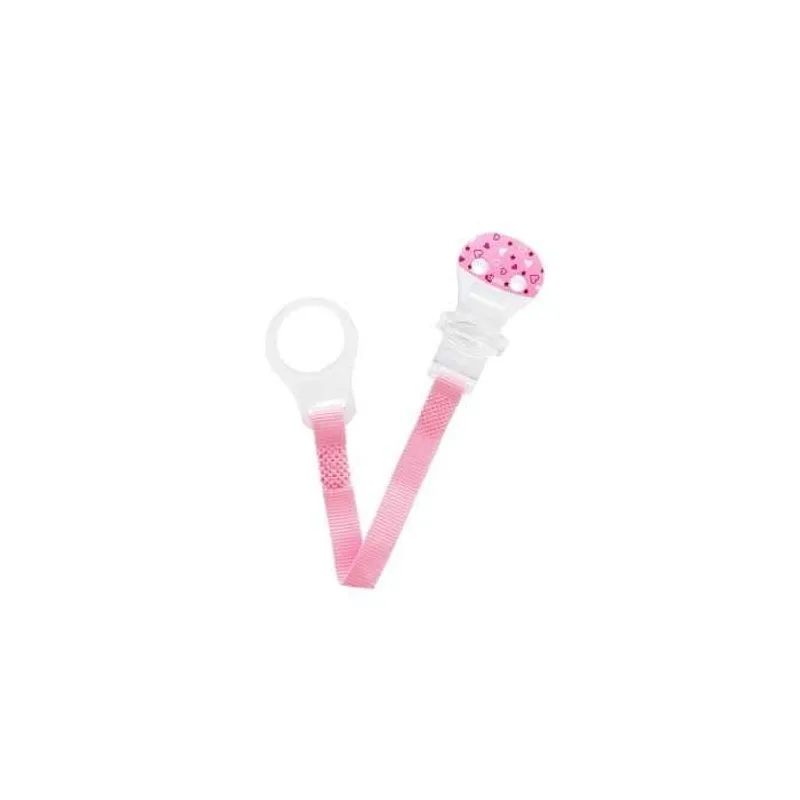 Dodie Attache Sucette Chainette Rose Bleu Transparente