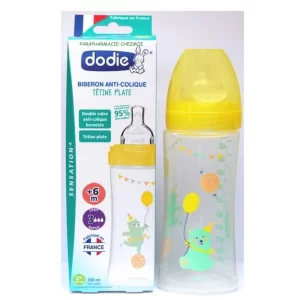 Dodie Biberon Initiation+ Anti-colique Tetine Ronde 3 Vitesses 330ml