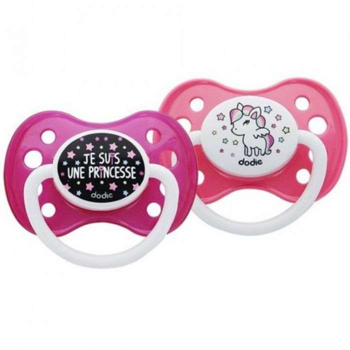 Dodie Sucette Anatomique Duo Girly Licorne +6mois Reference Na70