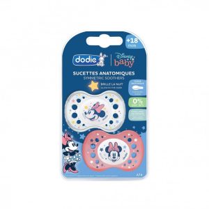 Dodie Sucette Anatomique Duo Minnie Nuit +18mois Reference A74