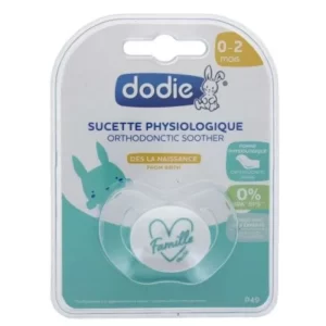 Dodie Sucette Physiologique Nouveau Né 0-2mois Lapin Coeur Bleu Rose Jaune Numero 49