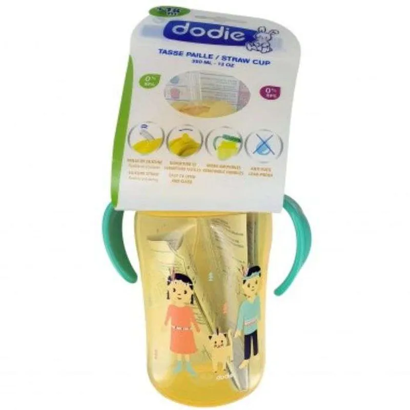 Dodie Tasse Paille +18mois Jaune 350ml