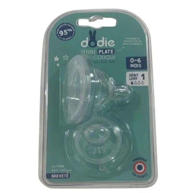 Dodie Tetine Sensation+ Col Large 1er Age Silicon D1 Boite De 2