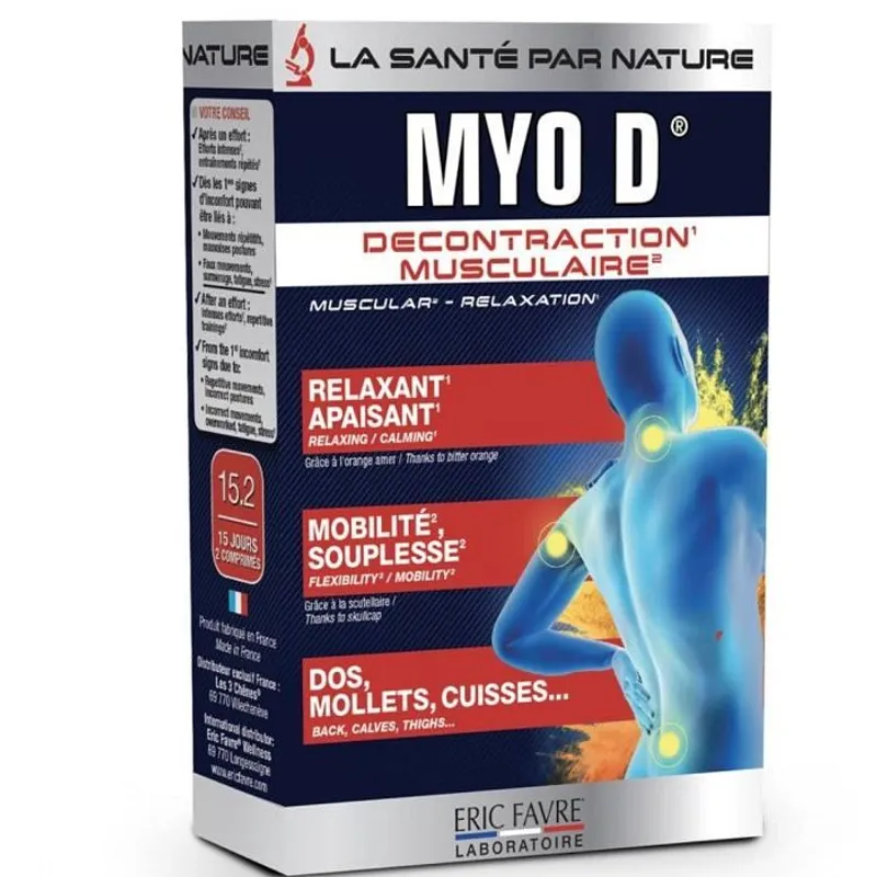 Eric Favre Myo D Decontraction Musculaire Boite De 30 Comprimes