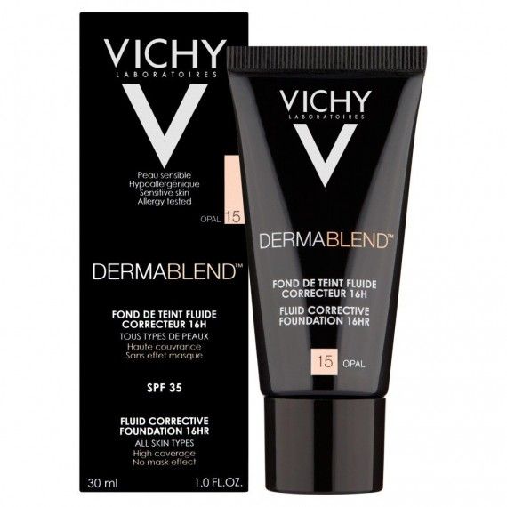 Vichy Dermablend Fond De Teint Fluide Correcteur 16h Numero 15 Opale 30ml