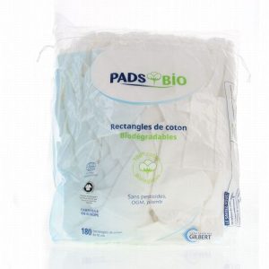 Gilbert Pads Bio Rectangles De Coton Boite De 180
