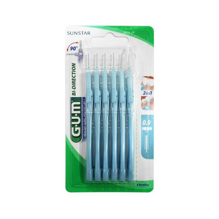 Gum Bidirection Avec Brossette Micro-fine 0.9mm Boite De 6 Reference 2314