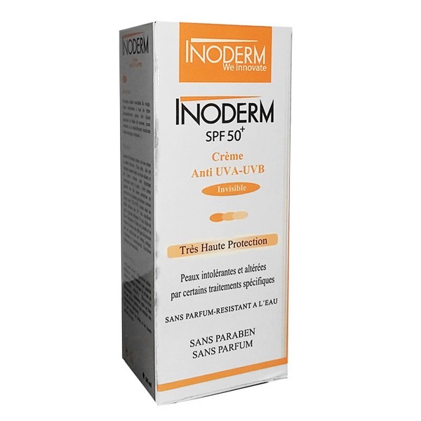 Inoderm Creme Solaire Tres Haute Protection Spf50+ Teinte Claire 50ml