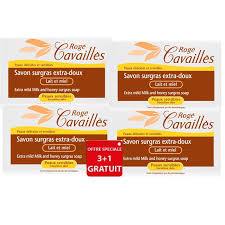 Roge Cavailles Savon Surgras Extra Doux Lait Et Miel Peaux Sensibles 250g*3 + 1 Gratuit