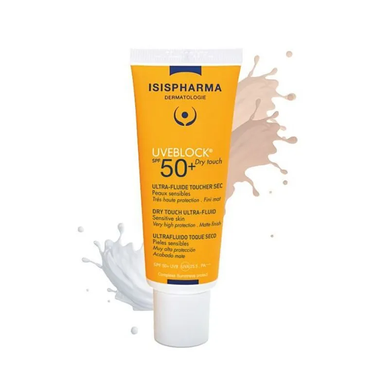 Isispharma Uveblock Spf50+ Ultra Fluide Toucher Sec Teinte Claire 50ml