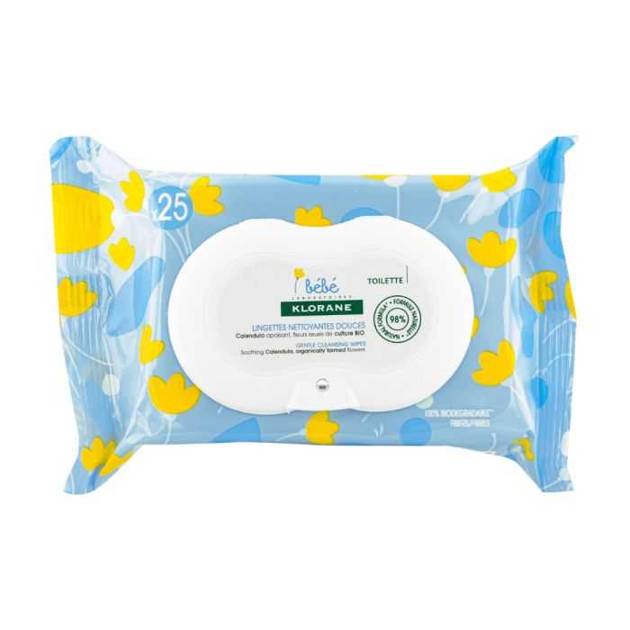 Klorane Bebe Lingettes Nettoyantes Boite De 25
