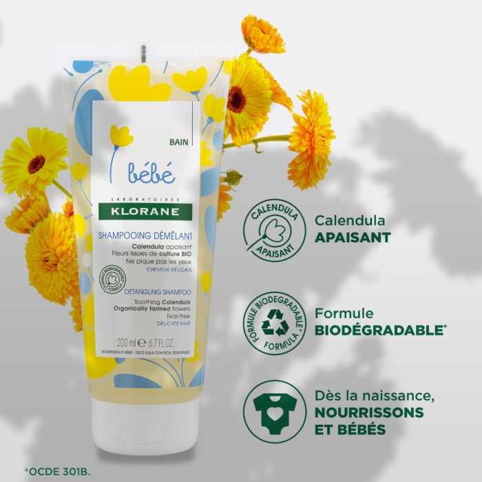 Klorane Bebe Shampooing Doux Demelant 200ml