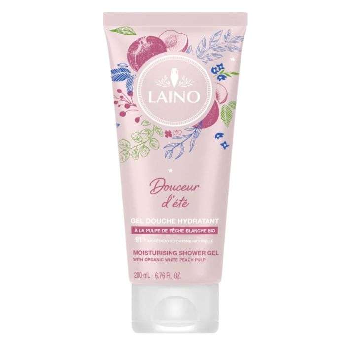 Laino Gel Douche A La Pulpe De Peche Blanche 200ml