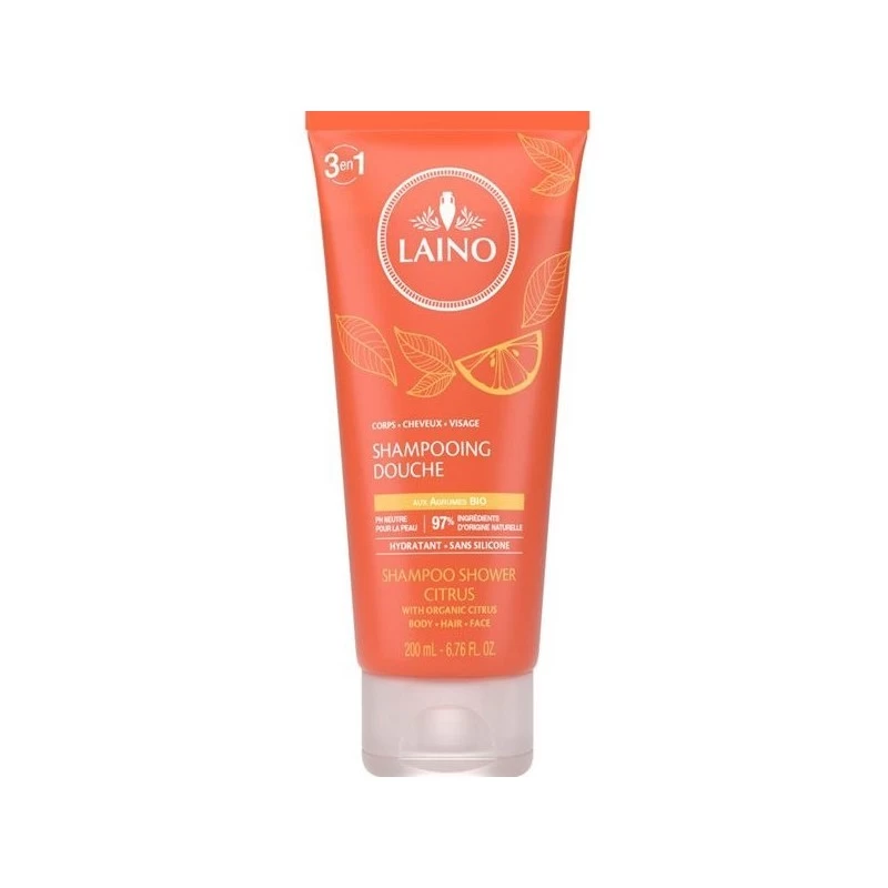 Laino Shampooing Douche Fraicheur D'agrumes Bio 200ml
