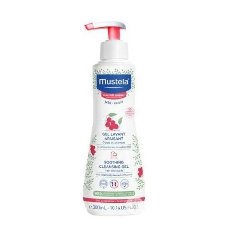 Mustela Gel Lavant Apaisant Corps Et Cheveux Peau Tres Sensible 300ml