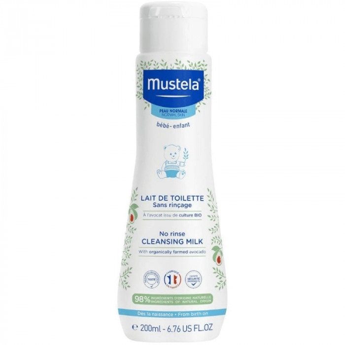 Mustela Lait De Toilette Sans Rincage A L'avocat Peau Normale 200ml
