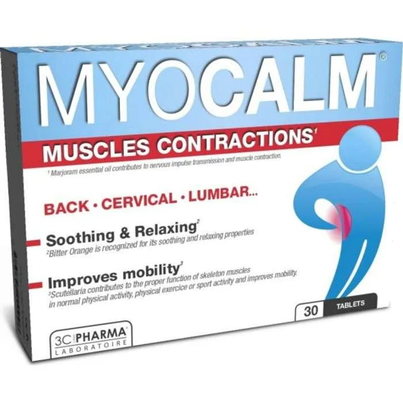 Myocalm Muscles Contractions Boite De 30 Comprimes