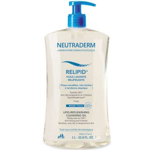 Neutraderm Relipid+ Huile Lavante Relipidante Peaux Sensibles Tres Seches A Tendance Atopique 1l