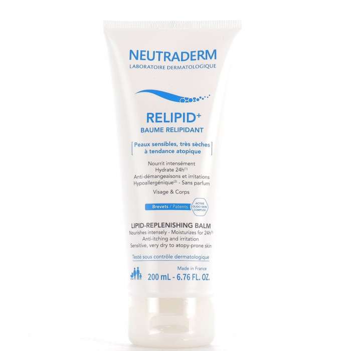 Neutraderm Relipid+ Baume Relipidant Peaux Sensibles Tres Seches A Tendance Atopique 200ml