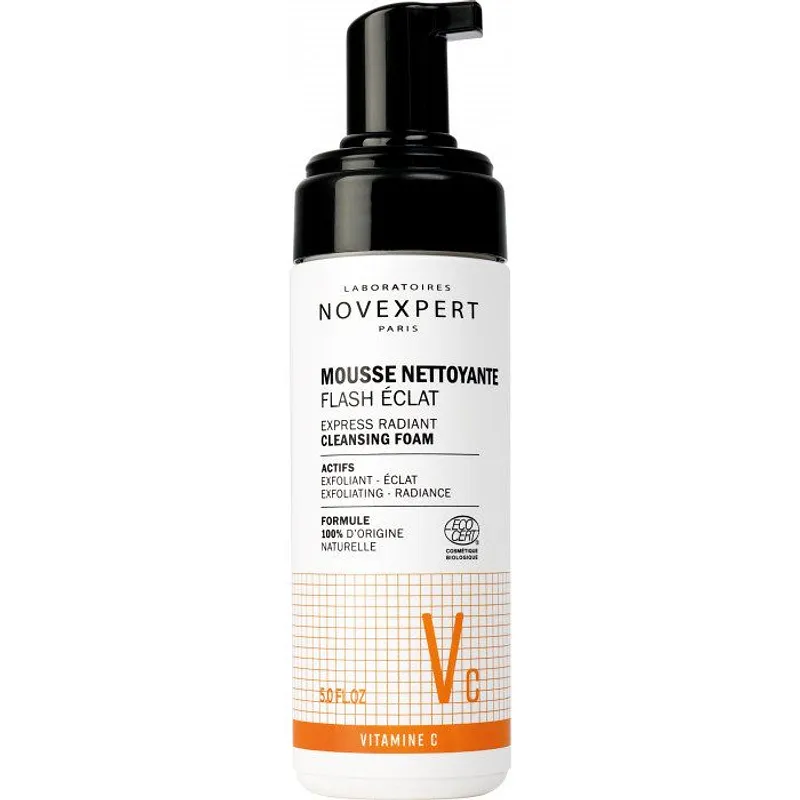 Novexpert Flash Eclat Mousse Nettoyante 150ml