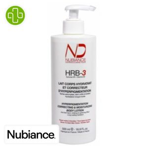 Nubiance Lait Corps Hydratant Et Correcteur D'hyperpigmentation Hrb-3 500ml