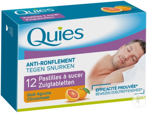 Quies Pastilles A Sucer Anti Ronflement Gout Miel Citron Boite De 12