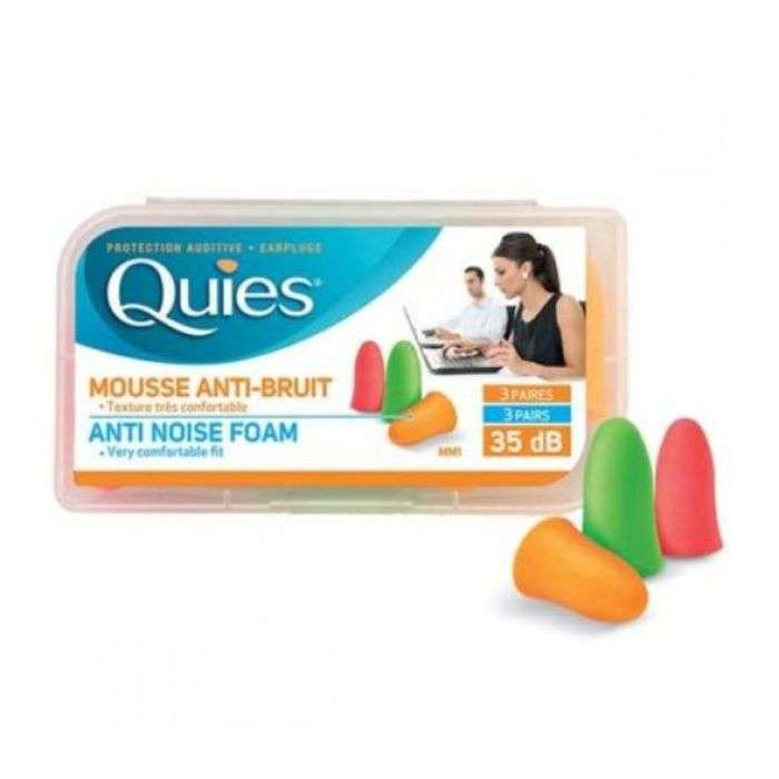 Quies Protection Auditive En Mousse Fluo Boite De 6 Paires