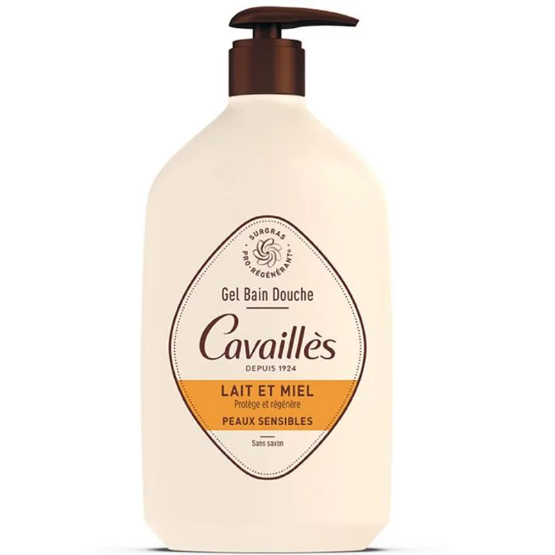 Roge Cavailles Gel Bain Et Douche Surgras Actif Lait Et Miel 1l