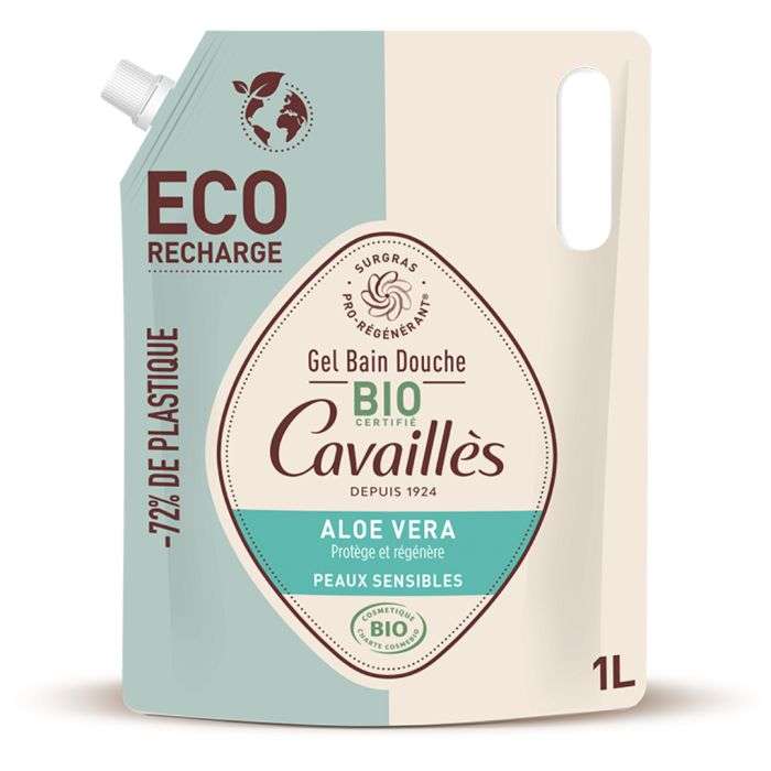 Roge Cavailles Eco Recharge Gel Bain Et Douche Aloe Vera Bio 1l