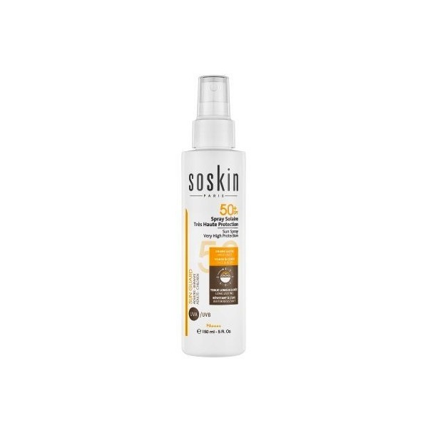 Soskin Spray Solaire Très Haute Protection Spf50+ Adultes Et Enfants 125ml
