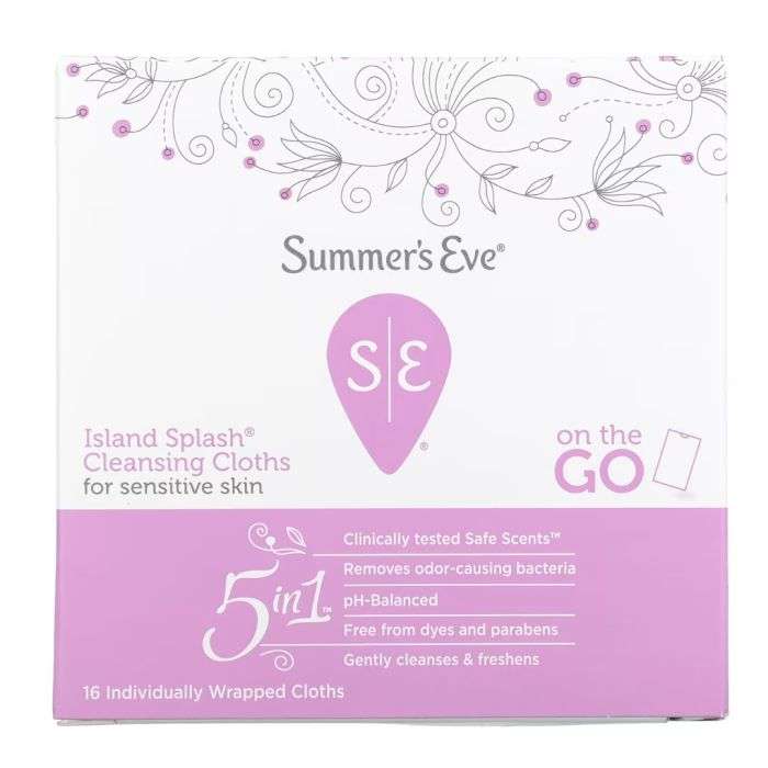 Summer's Eve Island Splash 5in1 16 Cloths