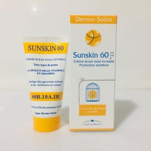 Sunskin 60 Dermo Soins Creme Solaire Tube 50ml