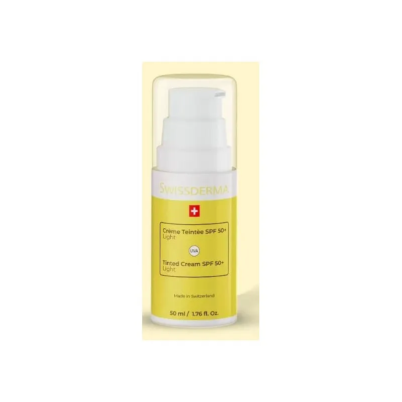 Swissderma Creme Solaire Teintee Light Spf50+ 50ml
