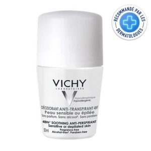 Vichy Deodorant Anti-transpirant 48h Peaux Sensibles Ou Epilees Roll-on 50ml