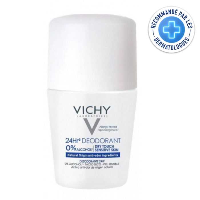 Vichy Deodorant 24h Toucher Sec Sans Sels D'aluminium Roll-on 50ml