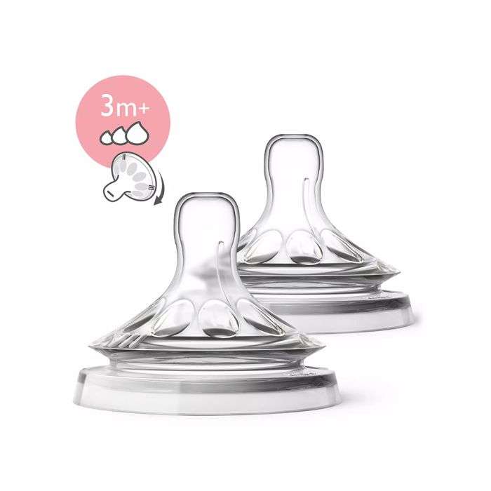 AVENT TETINE NATURAL 3M+ DEBIT AJUSTABLE