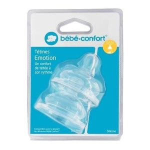 BEBE CONFORT TETINES EMOTION T1 3 VITESSES 0-12M SILICONE X2 6982